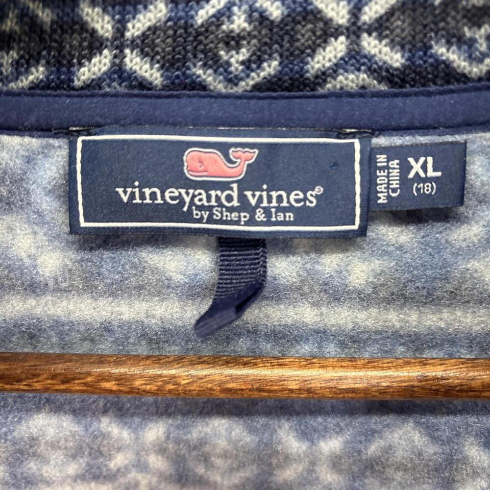 Kid’s Vineyard Vines Fair Isle Jacket Size XL 18 - Picture 7 of 12